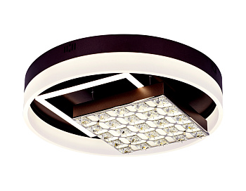 Потолочный светодиодный светильник с пультом FA145 CF кофе 104W D500*120 (ПДУ РАДИО 2.4) Ambrella Light