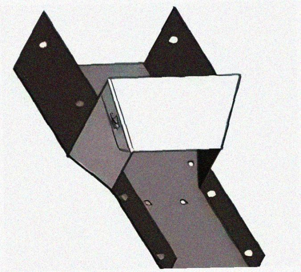 Лоток переходной замковый ЛПЗ 100х50-50х50 УТ1,5,горячее цинкование, S1,0