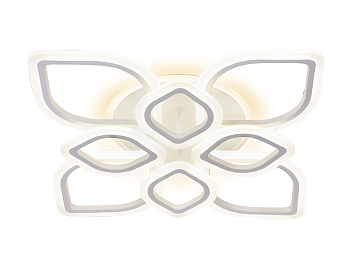 Потолочный светодиодный светильник с пультом и подсветкой FA517/4+4 WH белый 228W+28W 730*730*120 (ПДУ РАДИО 2.4) Ambrella Light