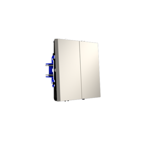 Выключатель встраиваемый Voltum S70 двухклавишный 10А, (кашемир)