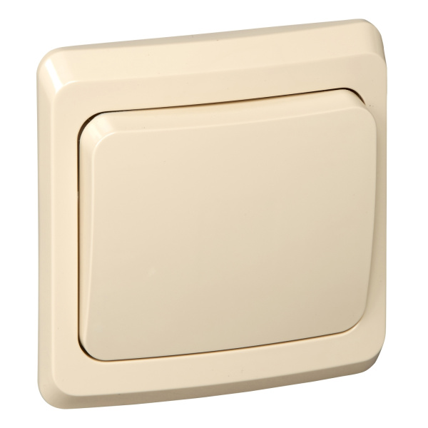 ЭТЮД С/У 1-клавишный ПЕРЕКЛЮЧАТЕЛЬ 10 АХ, КРЕМОВЫЙ