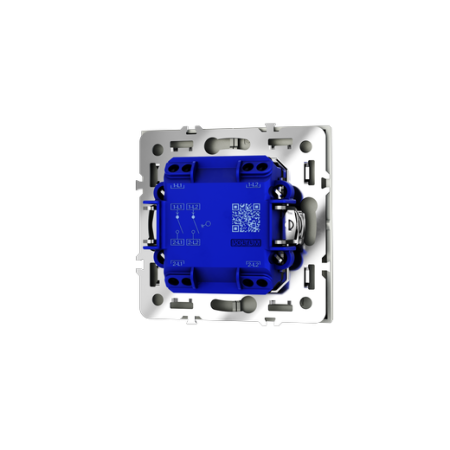 Выключатель встраиваемый Voltum S70 двухклавишный 10А, (сталь)