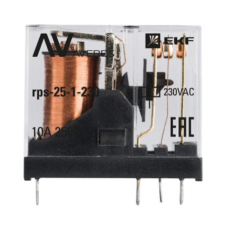 Реле промежуточное РП slim 25/1 10A 230В AC AVERES EKF