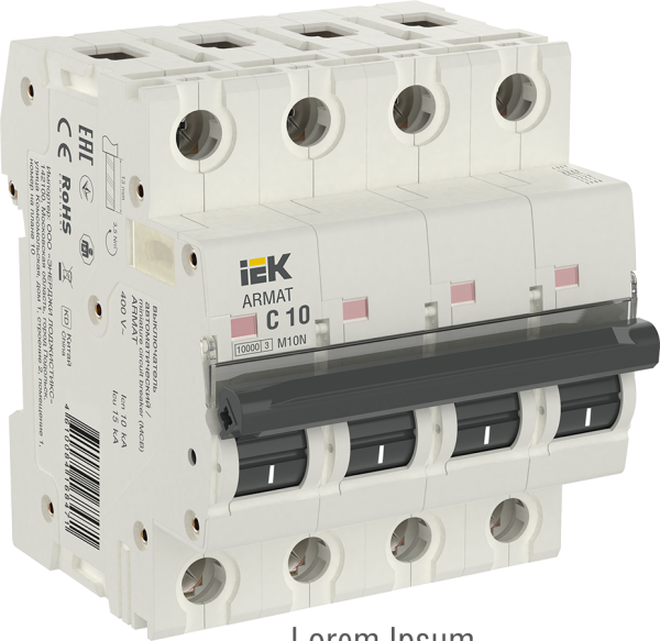 Выключатель автоматический ВА МОД M10N 4П С 10А ARMAT IEK