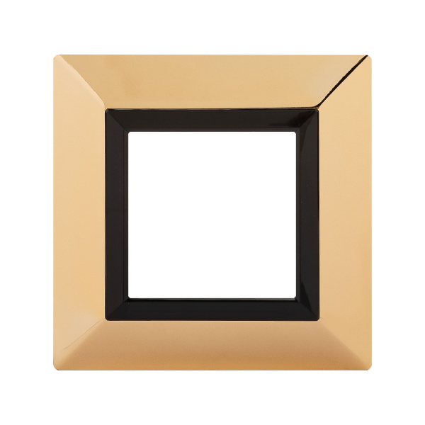 Рамка из металла, "Avanti", золотая, 1 пост (2 мод.) DKC