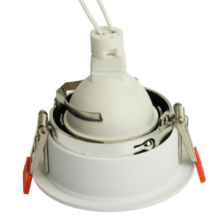 Светильник потолочный встраиваемый, MR16 G5.3, белый + хром DL3102 Feron