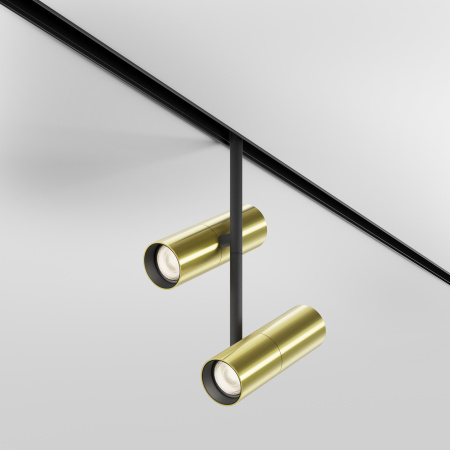 Трековый светильник LED 24Вт Черный и Латунь IP20 Magnetic track system Exility TR005-2-2X12W3K-BBS Technical Maytoni