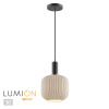 Подвес E27 1*60W 220V MERLIN черный,белый,стекло LUMION