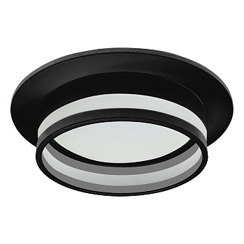 Светильник потолочный встраиваемый, 15W 230V GX53, черный, круг, без лампы, DL502 LUNA Feron
