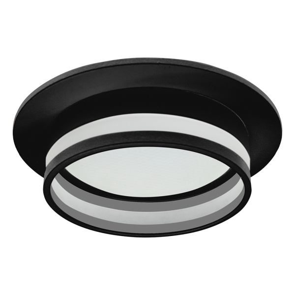 Светильник потолочный встраиваемый, 15W 230V GX53, черный, круг, без лампы, DL502 LUNA Feron