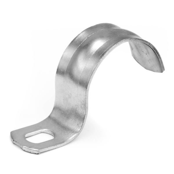 Держатель оцинкованный односторонний, д.40мм с крепежным отверстием 8,5 х 6 мм DKC