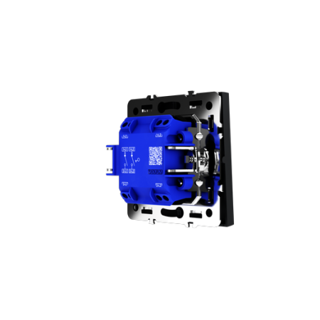 Выключатель встраиваемый Voltum S70 двухклавишный 10А, (графит)