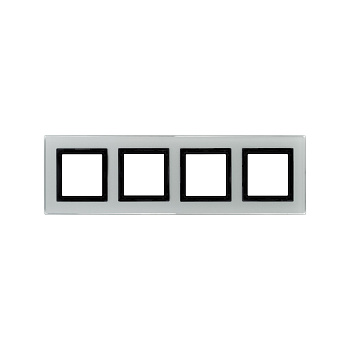 Рамка из натурального стекла, "Avanti", светло-серая, 4 поста (8 мод.) DKC