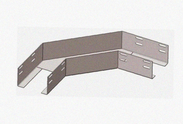 Лоток угловой замковый перфорированный КГЗ 100х60-90 УХЛ1 поворот на 90, горячее цинкование, S1,0