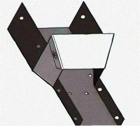 Лоток переходной замковый ЛПЗ 500х85-200х60 УХЛ1 горячее цинкование, S1,5