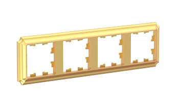 ATLASDESIGN ANTIQUE 2-постовая РАМКА, универсальная, ЗОЛОТО Schneider Electric