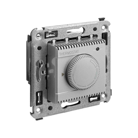 Термостат для теплых полов в стену, "Avanti", "Закаленная сталь" DKC