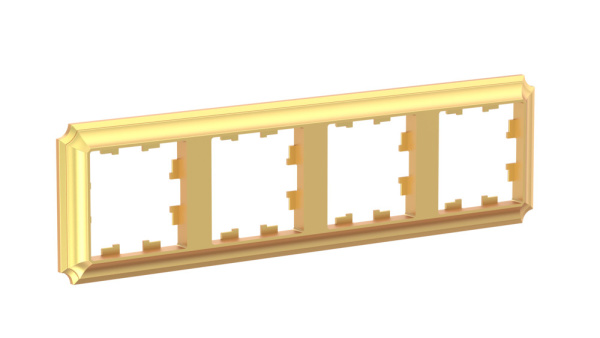 ATLASDESIGN ANTIQUE 2-постовая РАМКА, универсальная, ЗОЛОТО Schneider Electric