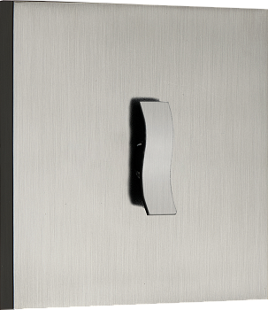 Donel N96 выключателя звонкового типа на 1 тумблер, клавиша Wave, 10AX 250V, Вороненая сталь, серия DT