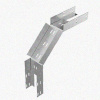 Лоток замковый перфорированный КСЗ 400х100-90 УХЛ1 для поворота трассы вниз на 90, оцинкованный лист, S1,5