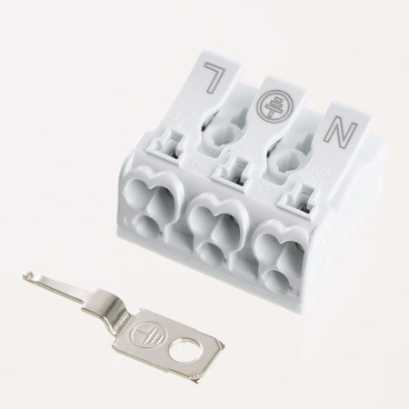 Клемма монтажная с/з STEKKER, LD294-5103, для подключения фазных проводников 3 полюса, 3 контактные группы (3 ввода, 3 вывода на полюс)