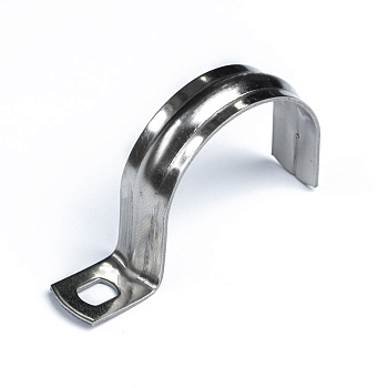 Скоба металлическая однолапковая СМО(INOX) d38-40 мм (10 шт/уп) Промрукав