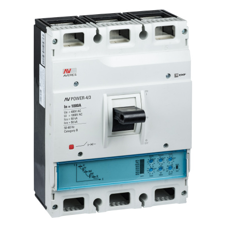 Выключатель автоматический AV POWER-4/3 1000А 50кА ETU2.0 3 1000А МП 50кА AV POWER EKF