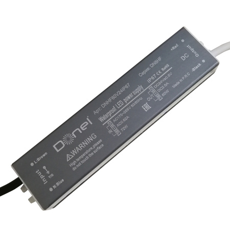 Donel, 60Вт,DC24В,2.5А, IP67, 180x40x23мм,блок питания для светодиодной ленты,серия:DN8HF