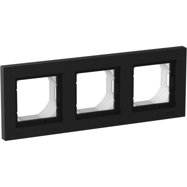 ATLASDESIGN AQUA 3-постовая РАМКА, IP44, КАРБОН Schneider Electric