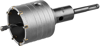 Коронка буровая, коническая посадка центрирующего сверла, SDS-Plus хвостовик, в сборе, 68мм ЗУБР