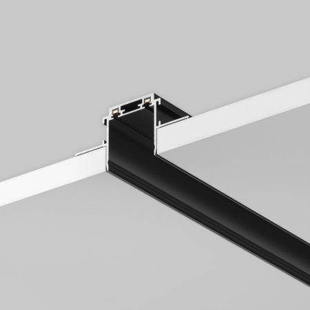 Шинопровод встраиваемый 2000мм Черный Magnetic track system Radity TRA084MP-12B Technical