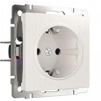 Встраиваемые механизмы Розетка СУ 1 мест. с зазем. 16А перламутр рифленый IP20 Werkel Встраиваемые механизмы Розетка СУ 1 мест. с зазем. 16А перламутр рифленый IP20 Werkel