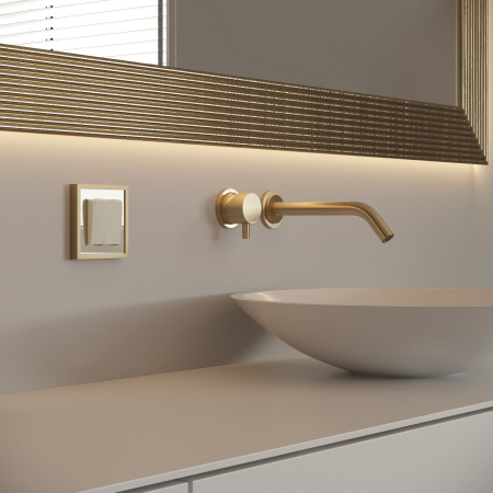 Baguette Рамка на 1 пост (айвори/латунь) Werkel