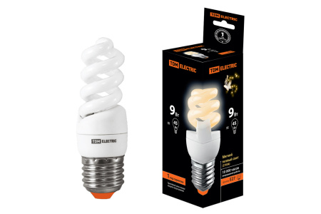 Лампа энергосберегающая КЛЛ-FSТ2-9 Вт-2700 К–Е27 (32х99 мм) TDM Лампа энергосберегающая КЛЛ-FSТ2-9 Вт-2700 К–Е27 (32х99 мм) TDM