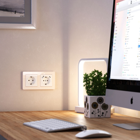 Acrylic Рамка на 2 поста айвори Werkel