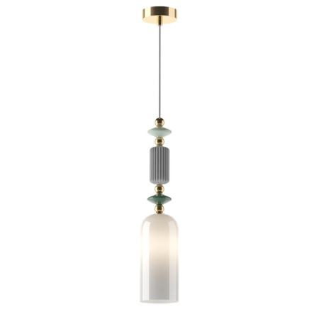 Подвес E14 1*40W 4861/1D CANDY золотой/раноцветн.керамика/стекло ODEON LIGHT