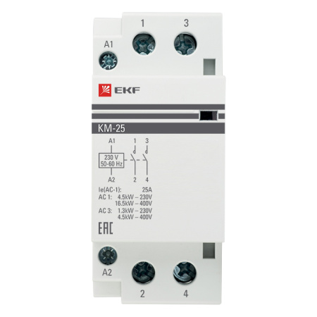 Контактор модульный КМ 25А NО+NC (2 мод) PROxima EKF