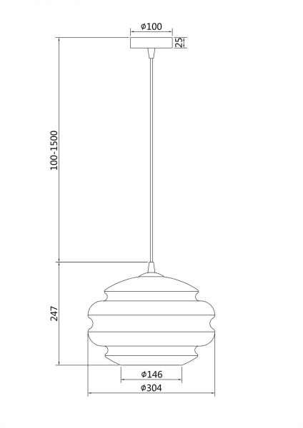 Подвесной светильник 1*E27 60Вт Никель IP20 Ruche P079PL-01SG Maytoni
