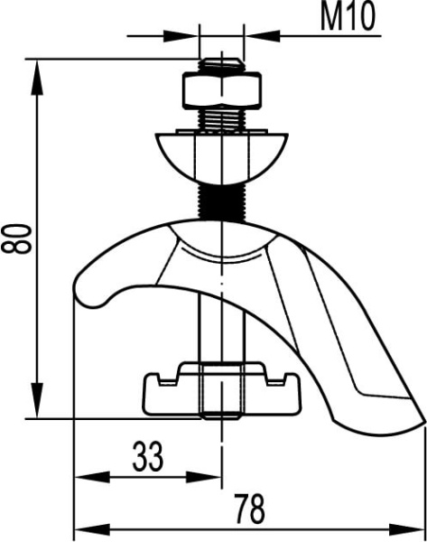 Закрывающая струбцина М10 DKC