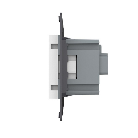 Розетка с заземлением защитными шторками белая (механизм) Livolo