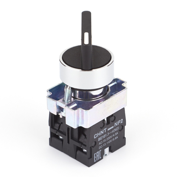 Переключатель NP2-BJ53, 3 положения возвратом, 2НО, IP40 (R) CHINT