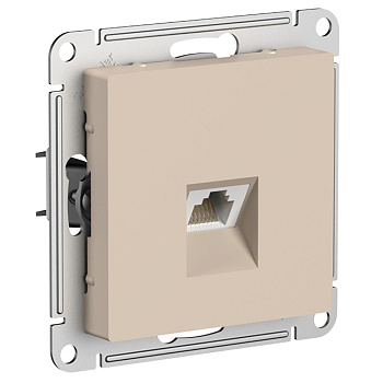 ATLASDESIGN Механизм розетки СУ компьютерная RJ45 кат.5E песочный IP20 (уп.5шт) Schneider Electric