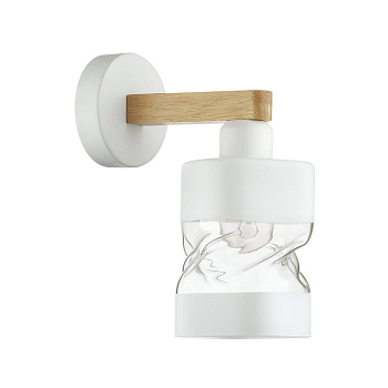 Бра E27 60W 220V BONNIE белый,дерево LUMION