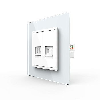 Розетка ТЛФ/КОМП RJ-45 Белая Livolo