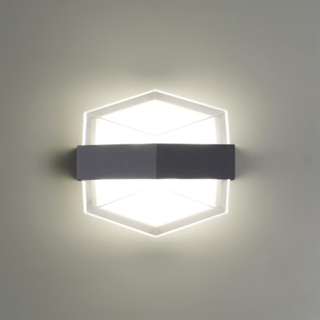 Ландшафтный настенный св-к IP54 LED 4000K 12W 85-265V KAIMAS темно-серый NOVOTECH