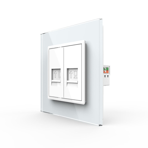 Розетка ТЛФ/КОМП RJ-45 Белая Livolo Розетка ТЛФ/КОМП RJ-45 Белая Livolo