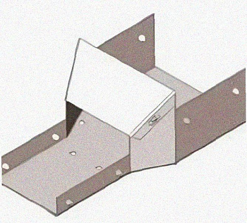 Лоток переходной замковый ЛПЗ 300х50-200х50 УХЛ1 горячее цинкование, S1,5