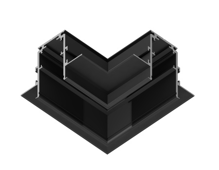 Коннектор угловой для встраиваемого шинопровода Magnetic GL3354 BK черный 85*85*H46.8 Ambrella Light