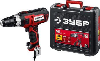 ДШ-М1-400-2 К дрель-шуруповерт сетевая, 400 Вт, 0-450/0-1800 об/мин, в кейсе ЗУБР