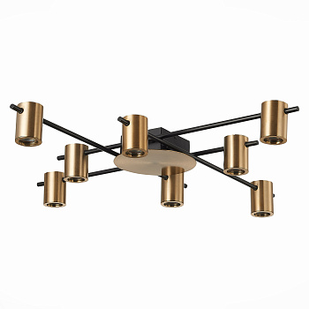 Светильник потолочный Черный/Латунь GU10 8*7Вт SL1207.402.08 ST LUCE